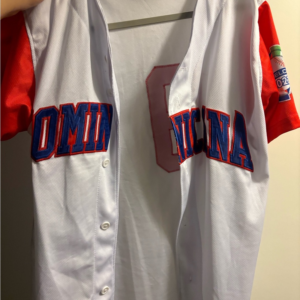Red and White Sports Jersey with Number 9